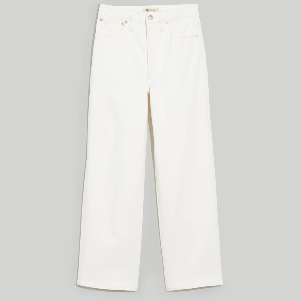 Madewell The Plus Perfect Vintage Wide-Leg Crop Jeans in White – Size 30T